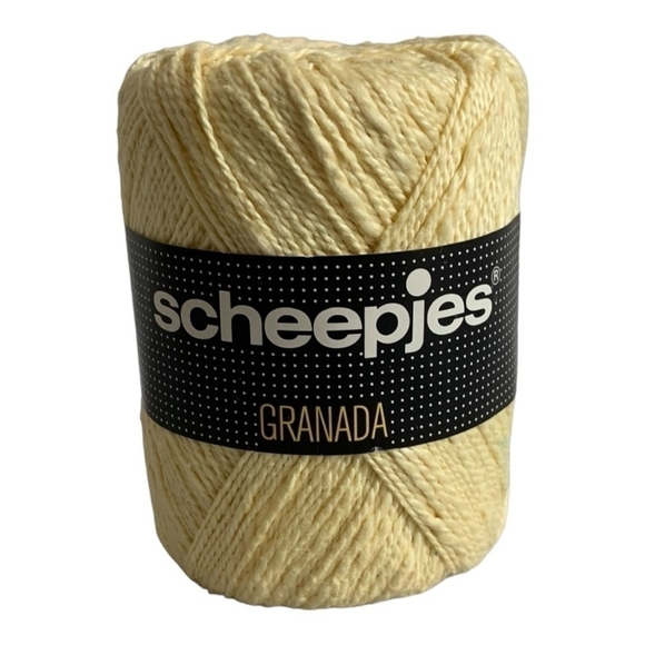 NWT Vintage Scheepjes GRANADA Light Yellow Cotton Yarn Knitting Yarn - Picture 2 of 3